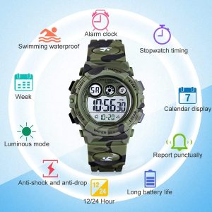 Watches for Kids Digital Sport Waterproof Boys Girls Watch Outdoor Wristwatch - Image 4