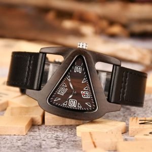 Watch with Leather Strap Quartz  Red Wooden Watches - Image 5