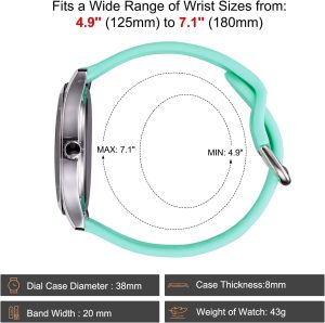 Easy to Read Watches Waterproof Straps Quick Release - Image 7