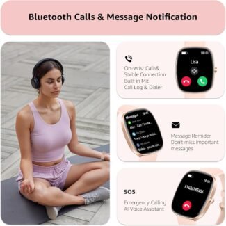 Smart Watch for Men 1.83" Fitness Tracker with Heart Rate Blood Pressure Monitor - Image 2