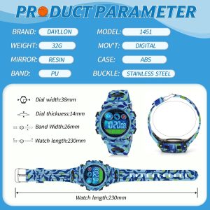 Watch Digital Outdoor Sport Waterproof Boys Watches - Image 4