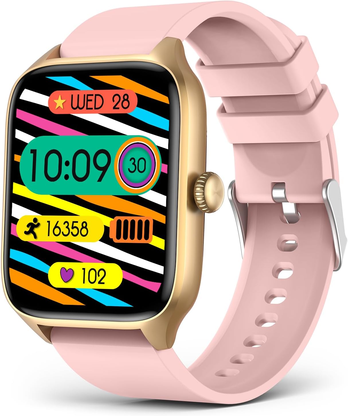 71olxRz-8rL._AC_SL1500_.jpg Smart Watches for Women, Activity Fitness Tracker 1.96" HD Full Touch Screen with Heart Rate - Image 1