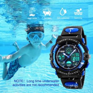 Kids Sports Watch Waterproof Boys Multi-Function Digital Wristwatch LED Alarm Stopwatch - Image 4