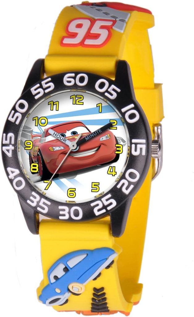 Disney Cars Kids' Plastic Time Teacher Analog Quartz 3D Strap Watch