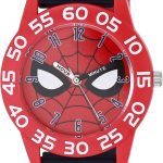 Marvel Spider-Man Kids' Plastic Time Teacher Analog Quartz 3D Strap Watch, Red/Navy/Multi Navy